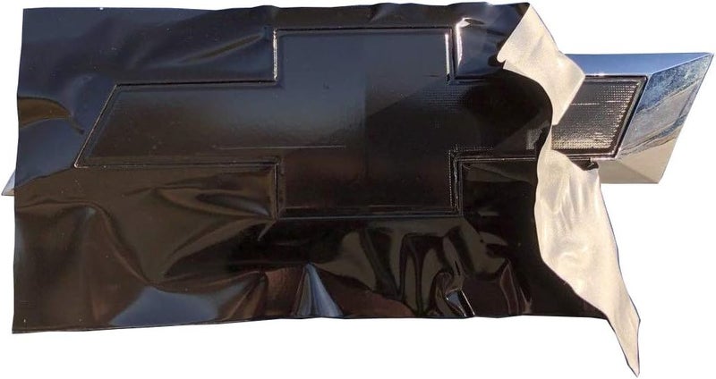 LZLRUN Compatible with Bowtie Logo Wrap Stickers Cut-Your-Own Emblem Overlay DIY Decals for Chevy (11.8 Inch x 4 Inch) (Matte Black) - Image 1